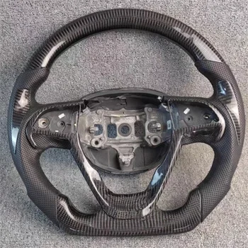 Замена рулевого колеса из настоящего углеродного волокна на кожаное для Jeep Cherokee 2014 2015