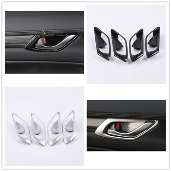 Для Mazda CX-5 CX5 2017-2022 CX-8 CX8 2018 2019-2022 Внутренняя Дверная Ручка Чаша Рамка Крышка Отделка ABS Хром Аксессуары Для Укладки автомобилей