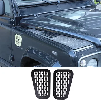 Для 2004-18 Land Rover Defender 90 110 алюминиевый сплав капот автомобиля воздуховыпуск защитная сетчатая крышка наклейка аксессуары для экстерьера автомобиля