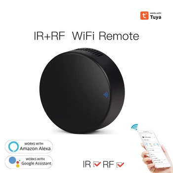 Tuya IR WiFi Пульт дистанционного управления Smart Universal Инфракрасный радиочастотный пульт для телевизора DVD AUD Работает с Alexa Home Alice Smart Home