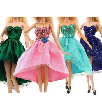 2 Предмета Кукольное платье, Балетная юбка для танцев, Повседневная одежда, Одежда для свадебной вечеринки, Аксессуары для куклы Барби, Игрушка своими руками